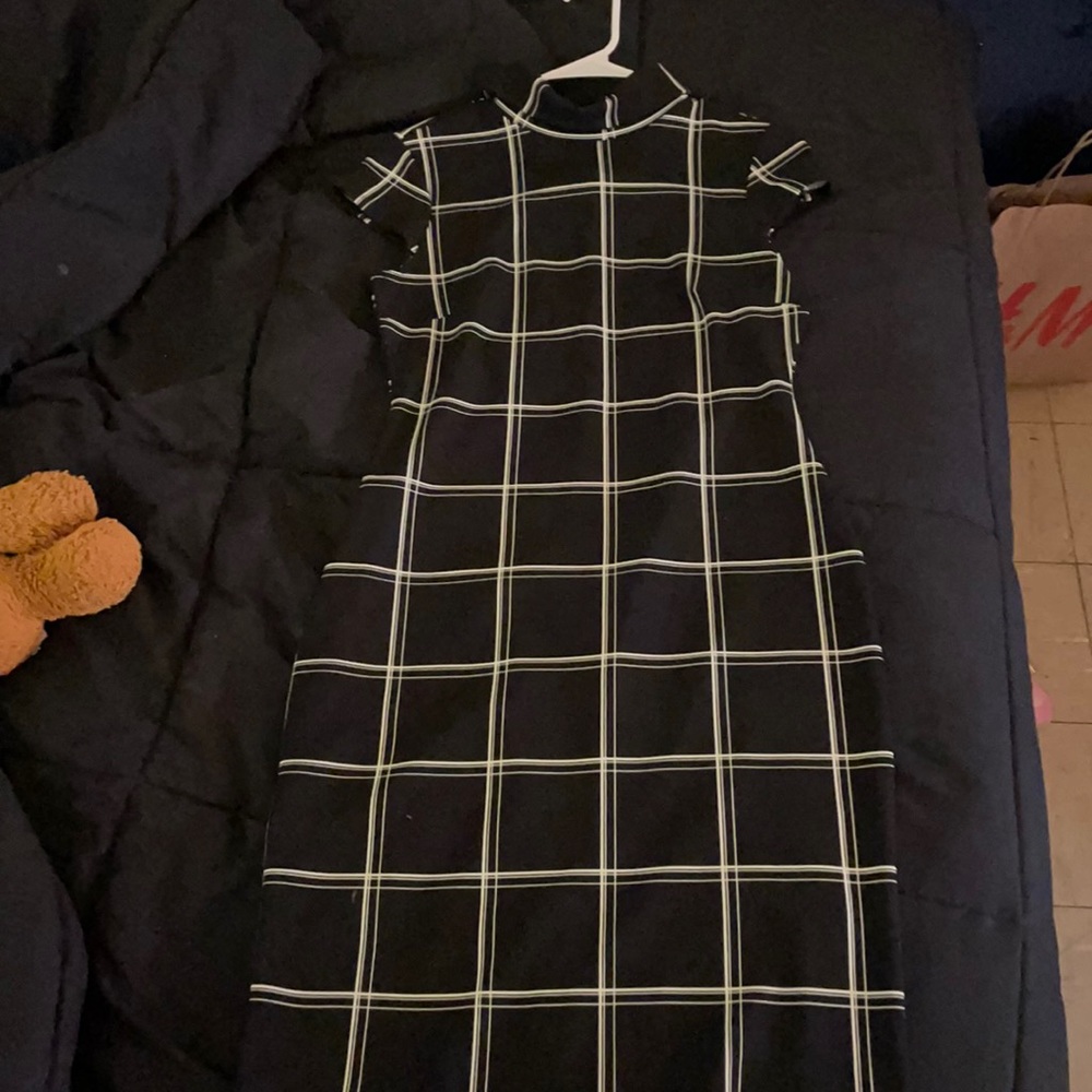 Black midi dress